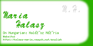 maria halasz business card